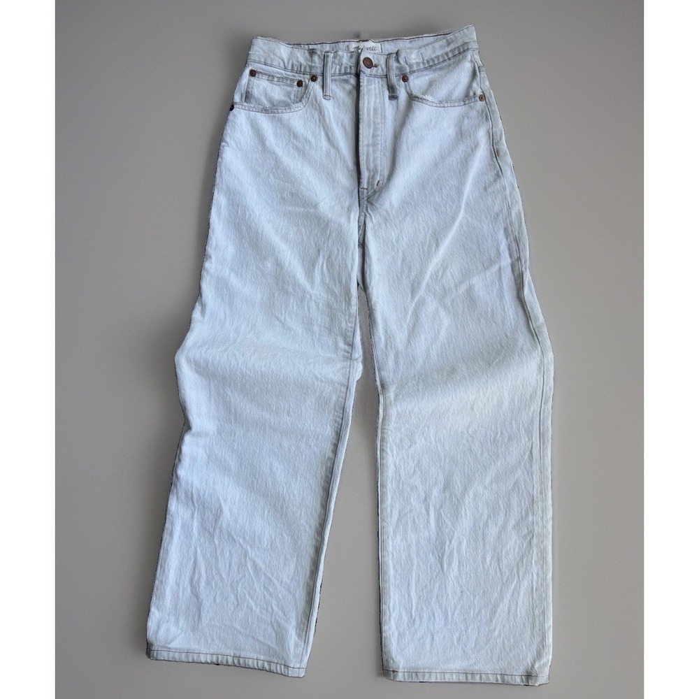 Madewell Perfect Vintage Wide Leg Crop Slouchy Jeans Edmunds Wash Women 27 ND537